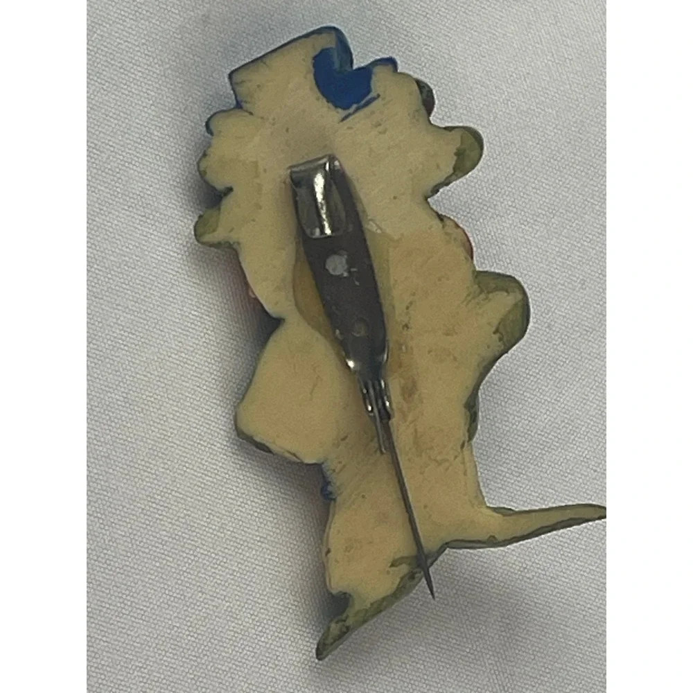 Whimsical Frog Gentleman Pin Brooch Blue Hat Red Bowtie‎ Dapper Figurine 00837